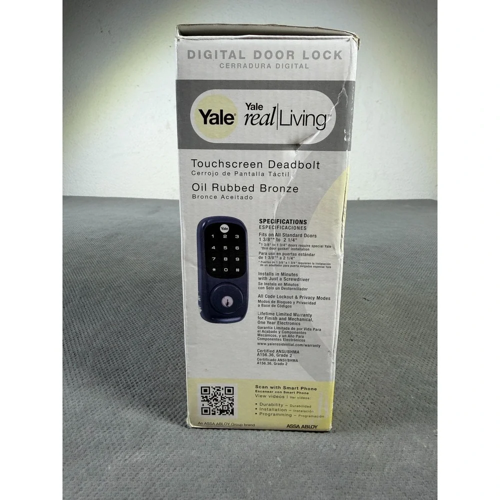 Yale Real Living Touchscreen Deadbolt Oil Rubbed Bronze YRD220-NR-0BP NEW